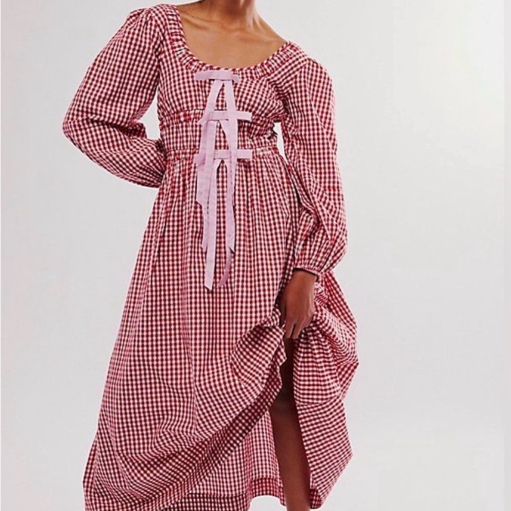 Damson Madder Dakota Bow Midi Dress